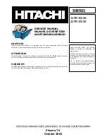 Preview for 1 page of Hitachi 32PD3000E Service Manual