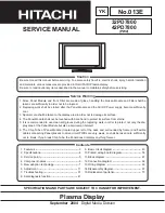 Hitachi 32PD7800 Service Manual предпросмотр