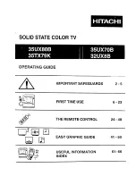 Hitachi 32UX8B Operating Manual preview