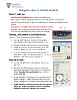 Preview for 1 page of Hitachi 3400-N Using Manual