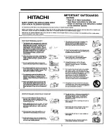 Preview for 3 page of Hitachi 35TX69K Operating Manual