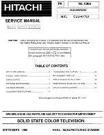 Preview for 1 page of Hitachi 35UX85B/CZ68 Service Manual