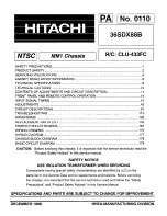 Hitachi 36SDX88B Service Manual preview