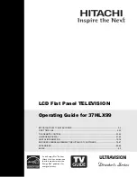 Предварительный просмотр 1 страницы Hitachi 37HLX99 - LCD Direct View TV Operating Manual