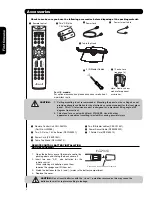 Предварительный просмотр 4 страницы Hitachi 37HLX99 - LCD Direct View TV Operating Manual