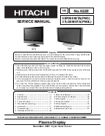 Preview for 1 page of Hitachi 37LD8800TA Service Manual