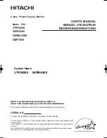 Preview for 1 page of Hitachi 37PD5000 User Manual