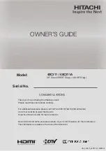 Preview for 1 page of Hitachi 40C311 Owner'S Manual