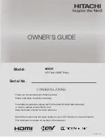 Preview for 1 page of Hitachi 40E31 Owner'S Manual