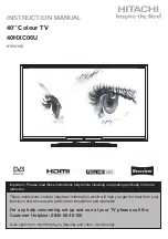 Hitachi 40HXC06U Instruction Manual preview