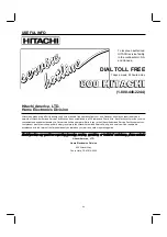 Preview for 47 page of Hitachi 42HDF39 Operating Manual