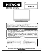 Hitachi 42HDF39 Service Manual preview