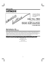 Preview for 47 page of Hitachi 42HDF52A Operating Manual