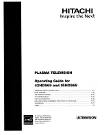 Hitachi 42HDS69 - 42" Plasma TV Operating Manual preview