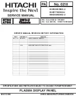 Preview for 1 page of Hitachi 42HDT79 - UltraVision CineForm - 42" Plasma TV Service Manual
