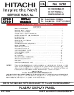 Preview for 2 page of Hitachi 42HDT79 - UltraVision CineForm - 42" Plasma TV Service Manual