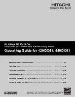 Hitachi 42HDX61 Operating Manual preview