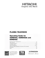 Предварительный просмотр 1 страницы Hitachi 42HDX62A Operating Manual