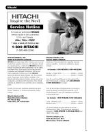 Предварительный просмотр 101 страницы Hitachi 42HDX62A Operating Manual