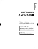 Предварительный просмотр 1 страницы Hitachi 42PD4200 User Manual