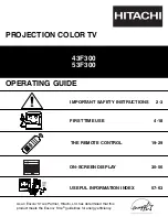 Hitachi 43F300 Operating Manual preview