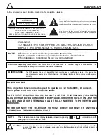 Preview for 2 page of Hitachi 43FDX10B Operating Manual