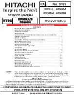 Hitachi 46F500A Service Manual preview