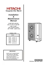 Preview for 1 page of Hitachi 4FSVN1Q Installation & Maintenance Manual