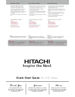 Preview for 2 page of Hitachi 4K UHD Series Quick Start Manual