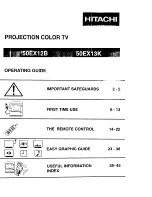 Hitachi 50EX12B Operating Manual preview