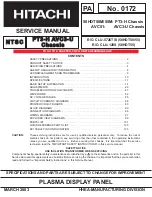 Preview for 1 page of Hitachi 50HDT50 Service Manual