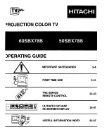 Hitachi 50SBX78B Operating Manual preview