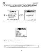 Preview for 48 page of Hitachi 50UX58B Operating Manual