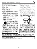 Preview for 3 page of Hitachi 50V500 - UltraVision Digital - 50" Rear Projection TV Operating Manual