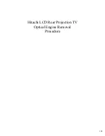 Preview for 182 page of Hitachi 50V500 - UltraVision Digital - 50" Rear Projection TV Service Manual