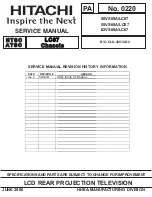 Предварительный просмотр 1 страницы Hitachi 50VS69A Service Manual