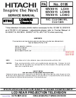 Hitachi 50VX915 - LCD Projection TV Service Manual preview