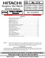 Preview for 2 page of Hitachi 51F59A Service Manual