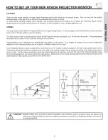 Предварительный просмотр 5 страницы Hitachi 51M200 Operating Manual