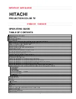 Hitachi 53SBX01B Operating Manual preview