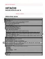 Hitachi 53SDX01B Operating Manual preview