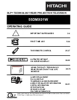 Hitachi 55DMX01W Operating Manual preview