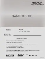 Hitachi 55E31 Owner'S Manual preview