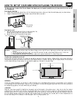 Предварительный просмотр 5 страницы Hitachi 55HDX61A Operating Manual