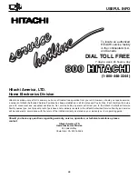 Preview for 98 page of Hitachi 55HDX61A Operating Manual