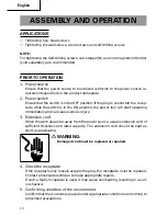 Preview for 10 page of Hitachi 600 RPM SUPERDRIVE Collated Screw System Instruction Manual