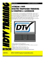Preview for 1 page of Hitachi 60SDX88B Manual