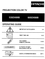 Preview for 1 page of Hitachi 60SDX88B Operating Manual