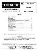 Preview for 1 page of Hitachi 61HDX98B Service Manual