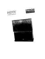 Preview for 1 page of Hitachi 61HDX98B User Manual